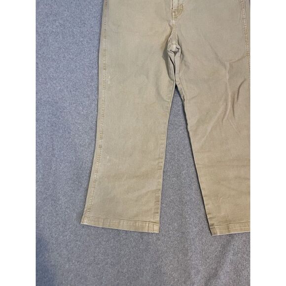 J crew slim wide leg pants womens 30 khaki brown trouser cropped - Picture 3 of 10